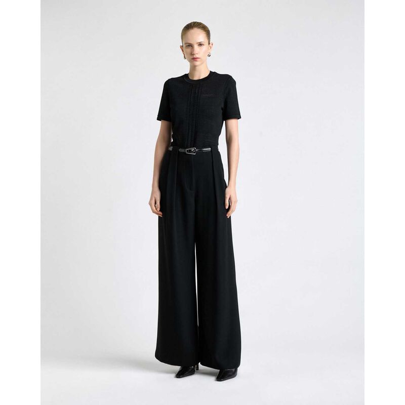 Cue Perforated Short Sleeve Knit Top image number 7